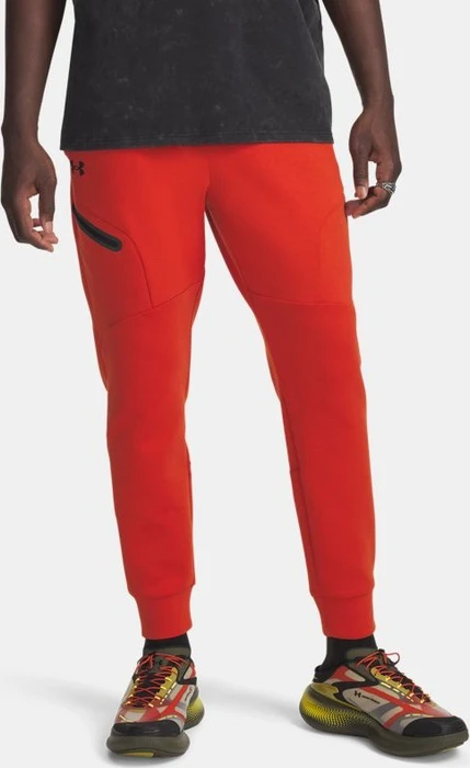 Under Armour Unstoppable Fleece Trainingshose lang surplus orange/black (Herren)