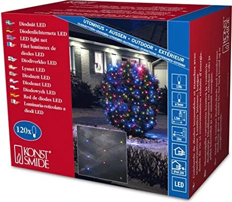 Konstsmide Lichternetz Lichterkette schwarz LED 120x mehrfarbig (3751-500) ab € 20,85 (2026)