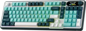 RK Royal Kludge S98, Turquoise Green, 96%, hot-swap, RK Silent Purple, USB/Bluetooth, US