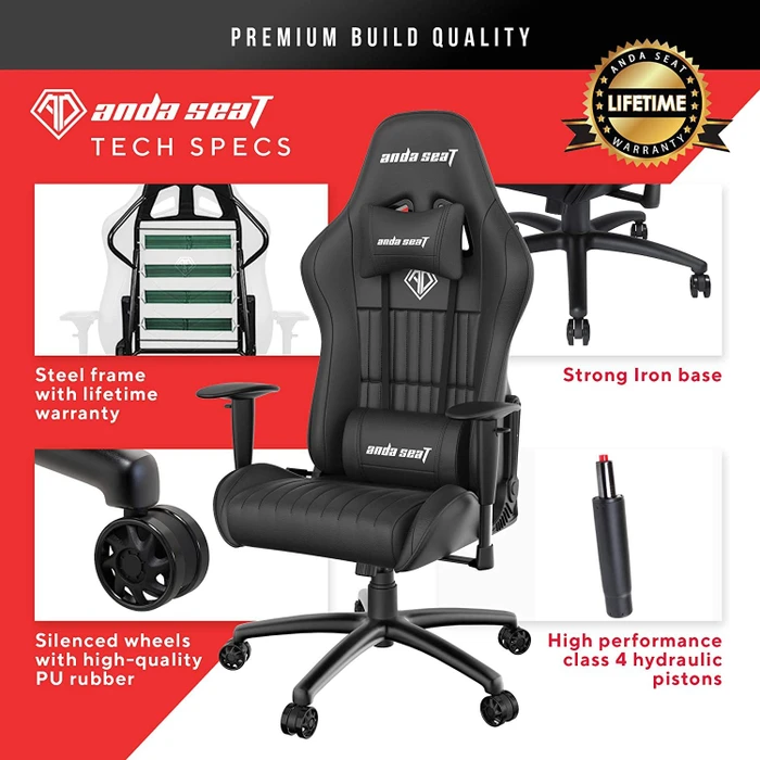 Anda Seat Jungle Premium Gamingstuhl, schwarz