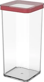 Rotho Premium Loft quadratisch Aufbewahrungsbehälter 1.5l rot
