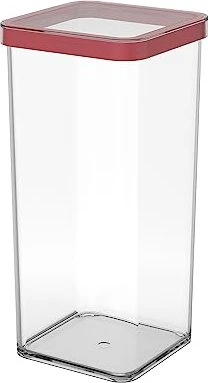 Rotho Premium Loft quadratisch Aufbewahrungsbehälter 1.5l rot