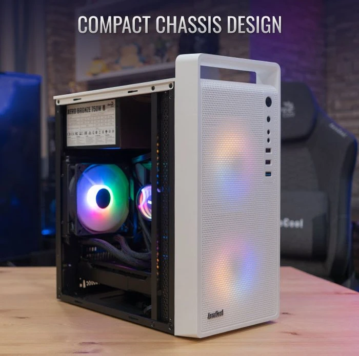 AeroCool CS-109 [V1] White, Glasfenster