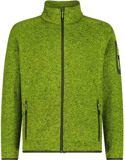 CMP Melange Knit Tech Heavy Fleece Jacke mela/oil green (Herren)