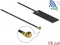 DeLOCK WLAN 802.11 ac/ax/a/h/b/g/n, Klebemontage Antenne, 5GHz/2.4GHz, 2-4dBi, MHF, omnidirektional Vorschaubild