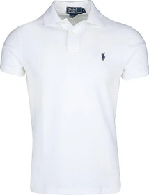 Ralph Lauren The Iconic Mesh Poloshirt kurzarm white/navy (Herren)