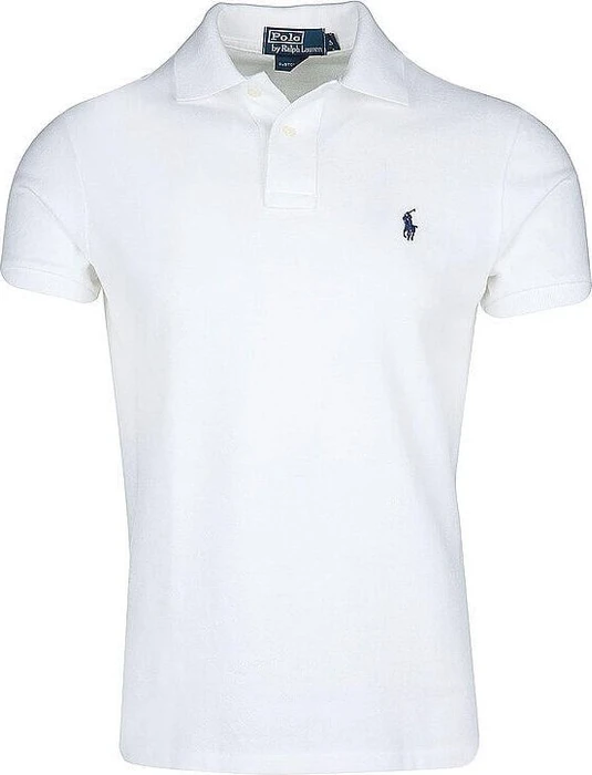 Ralph Lauren The Iconic Mesh Poloshirt kurzarm white/navy (Herren)