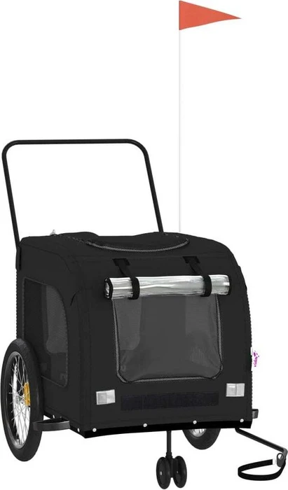 vidaXL Hunde 68x134cm Fahrradanhänger
