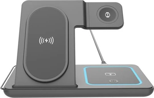 Gembird 3-in-1 Faltbare Ladestation Apple Watch 15W schwarz