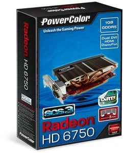 PowerColor Radeon HD 6750 SCS3, 1GB GDDR5, 2x DVI, HDMI, DP