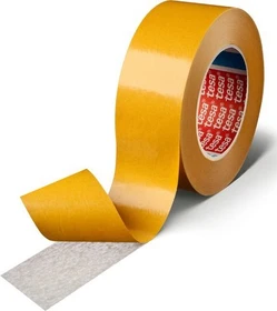 tesa tesafix 4964 doppelseitiges Klebeband gelb, 25mm/50m, 1 Stück