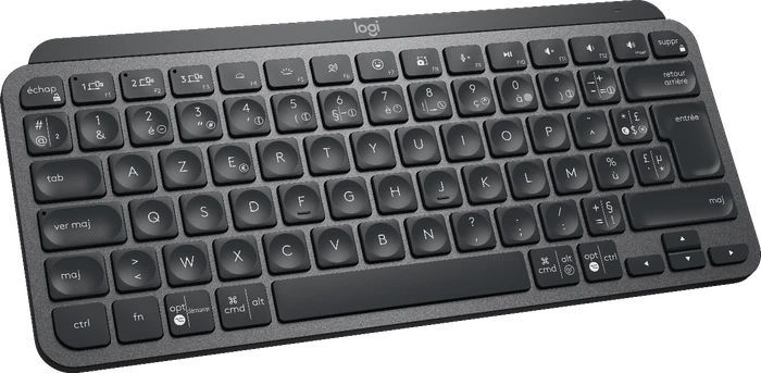 Logitech MX Keys Mini, LEDs weiß, Logi Bolt, Graphite, schwarz, USB/Bluetooth, FR