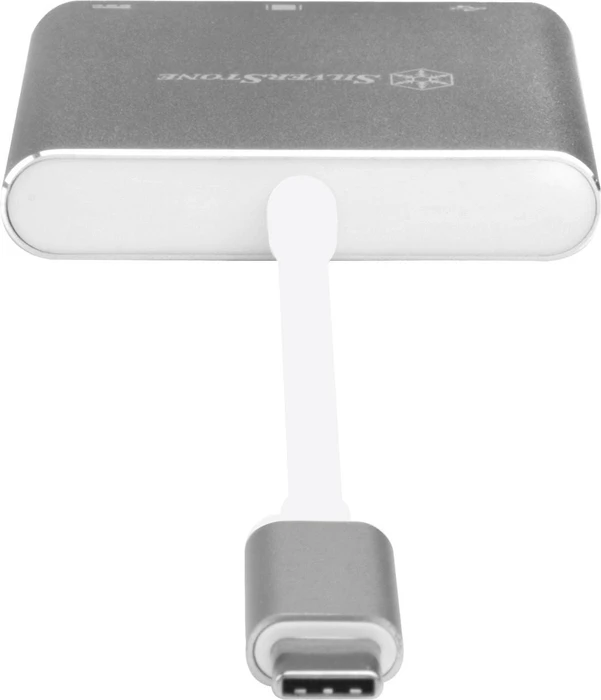 SilverStone EP08 USB 3.0 Typ-C auf HDMI Adapter, silber