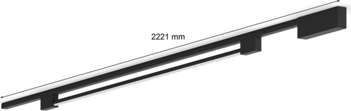 Philips Hue White and Color Ambiance Basis Perifo Schienensystem für die Decke gerade mit 1 Gradient Light Tube groß schwarz