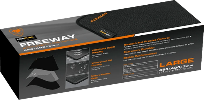 Cougar Freeway-L Cordura Gaming Mousepad, 450x400mm, schwarz