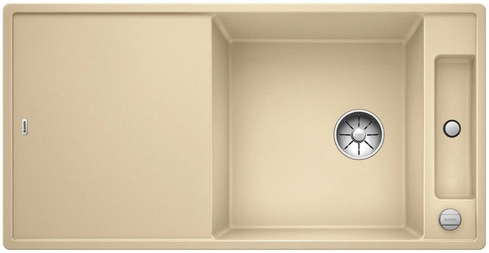 Blanco Axia III XL 6 S InFino Becken reversibel mit Ablauffernbedienung champagner inkl. Glasschneidebrett