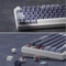 RK Royal Kludge M75 Wireless, weiß/violett, LEDs RGB, hot-swap, RK BROWN, USB/Bluetooth, DE Vorschaubild