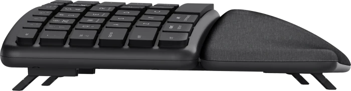 Trust Keyra Ergonomic Multi-Device Wireless Keyboard, schwarz, USB/Bluetooth, DE