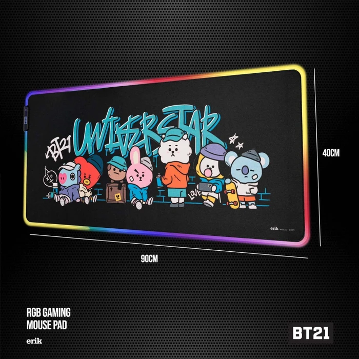 Grupo Erik Editores BT21 XL RGB, 900x400mm, Motiv schwarz/blau