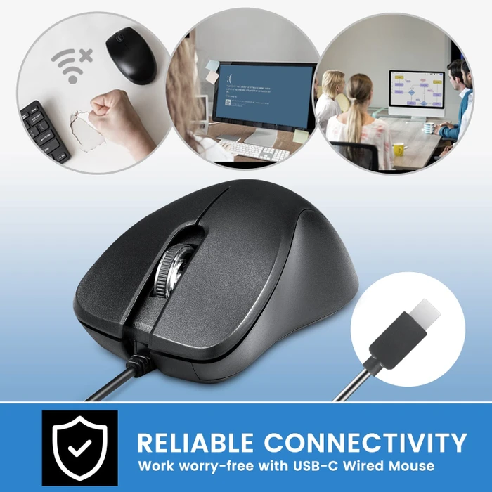 Perixx PERIMICE-221C Silent Ergonomic Mouse, schwarz, USB-C