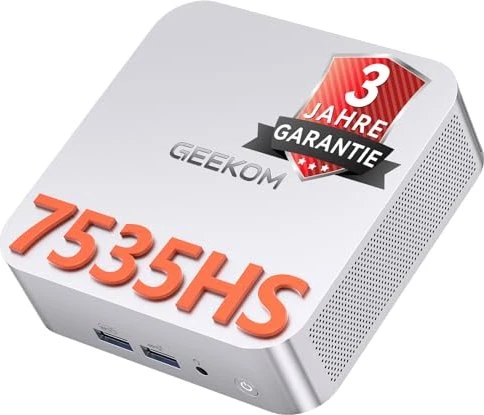 Geekom Mini A7, Ryzen 5 7535HS, 16GB RAM, 512GB SSD