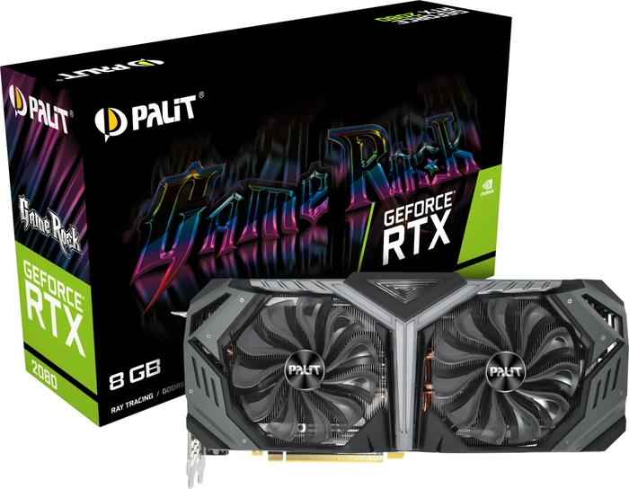 Palit GeForce RTX 2080 GameRock, 8GB GDDR6, HDMI, USB-C, 3x DP