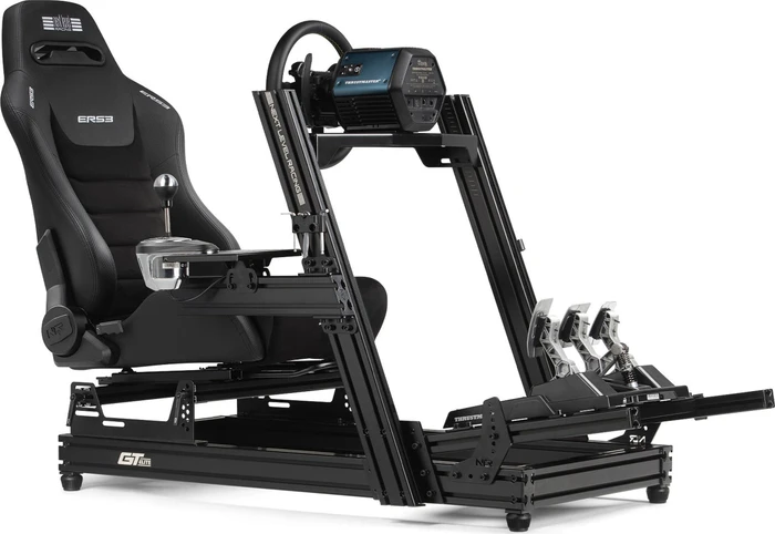 Next Level Racing ERS3 Elite Liegesitz, PU Leather & Suede Edition, schwarz