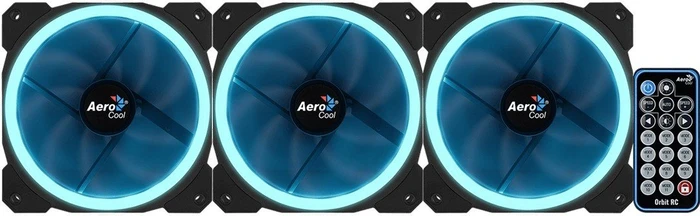 AeroCool Orbit RC, LED-Steuerung, Fernbedienung, 120mm, 3er-Pack