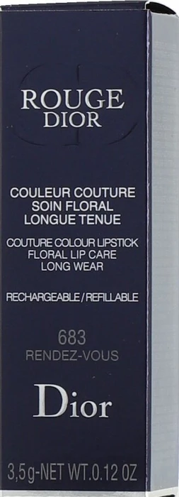 Christian Dior Rouge Dior Velvet Finish Lippenstift nachfüllbar N°683 rendez-vous, 3.5g