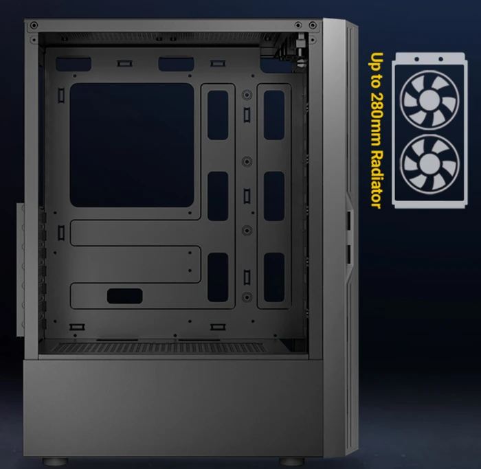 Antec AX20, schwarz, Glasfenster