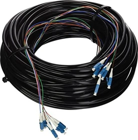 Ubiquiti LWL Simplex Kabel, OS1, 6x LC Stecker/6x LC Stecker, 30.5m, schwarz