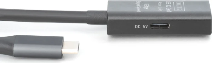 Digitus USB 3.0 aktives Verlängerungskabel, USB-C [Stecker] auf USB-C [Buchse], 10m schwarz