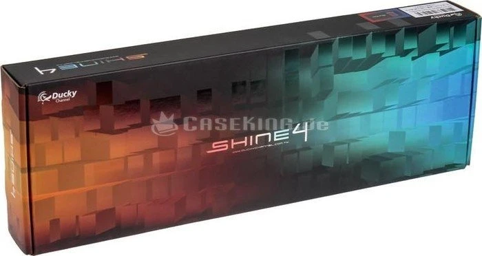 Ducky Shine 4 weiß, LEDs blau/rot, MX BROWN, USB, DE