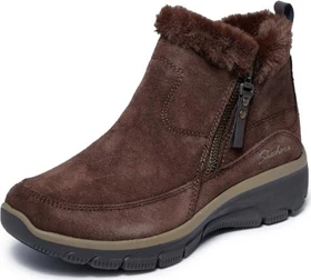 Skechers Relaxed Fit Easy Going Cool Zip chocolate suede (Damen)