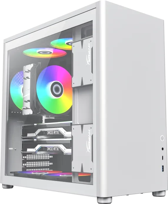 GameMax Spark Pro Full White, Glasfenster