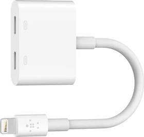 Belkin Lightning Audio + Charge RockStar Adapterkabel 0.15m weiß