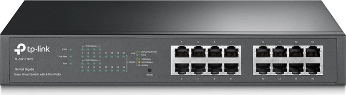 TP-Link TL-SG1016PE Desktop Gigabit Smart Switch, 16x RJ-45, 150W PoE+