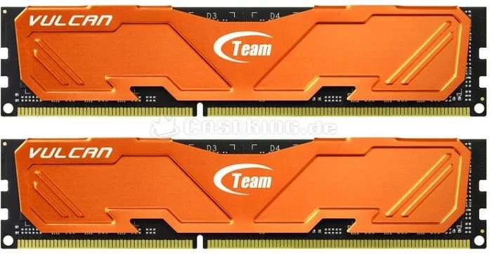 TeamGroup Vulcan orange UDIMM 16GB Kit, DDR3-1600, CL9-9-9-24