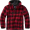 Brandit Teddyfleece Worker Hoodie red/black checkered (Herren) Vorschaubild