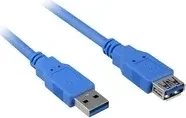 Sharkoon USB-A 3.0 auf USB-A 3.0 Kabel, 3m, blau