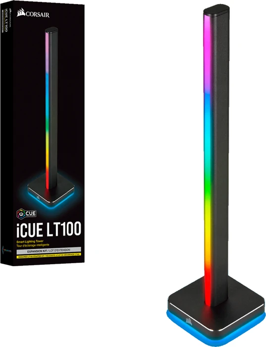 Corsair iCUE LT100 Smart Lighting Towers Expansion Kit, RGB-Beleuchtung, schwarz