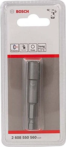 Bosch Professional Extra Hart Außensechskant Bit 1/4", 8x65mm, 1 Stück
