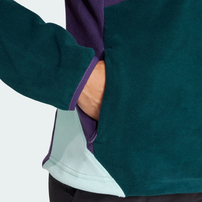 adidas Terrex Multi Climawarm Fleece Funktionsshirt langarm aurora plum/aurora ivy/semi flash aqua (Damen)