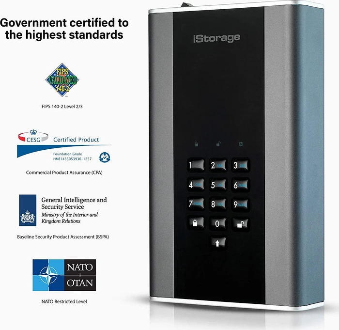 iStorage diskAshur DT2, 2TB, USB-B 3.0