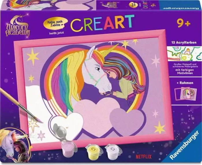 Ravensburger Malen nach Zahlen CreArt Unicorn Academy Sophia & Wildstar
