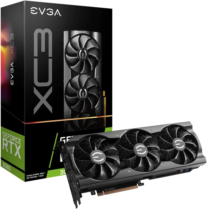 EVGA GeForce RTX 3080 XC3 Gaming LHR, 10GB GDDR6X, HDMI, 3x DP
