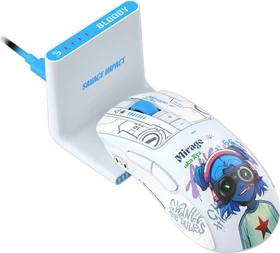 A4Tech Bloody R73 Ultra Duo Wireless Gaming Mouse mit Ladestation, Nyx Mirage, USB (A4TMYS47745)
