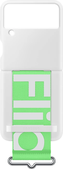 Samsung Silicone Cover with Strap für Galaxy Z Flip 3 weiß