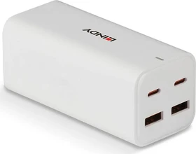 Lindy 100W 4-Port USB Typ A & C GaN Charger weiß