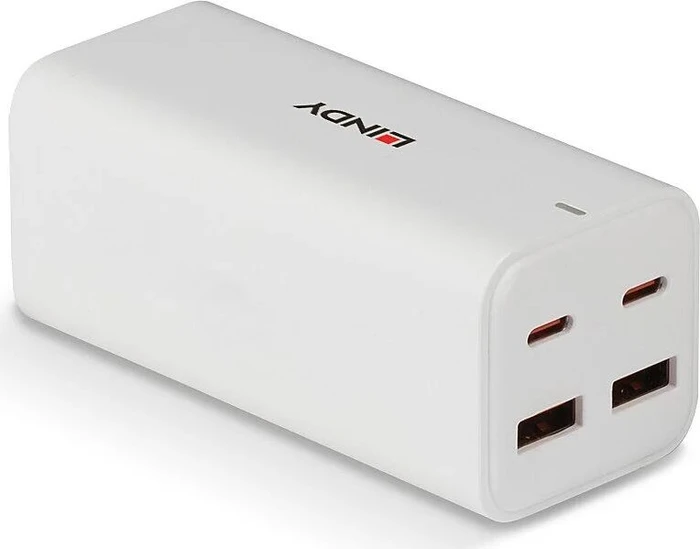 Lindy 100W 4-Port USB Typ A & C GaN Charger weiß
